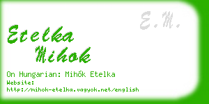 etelka mihok business card